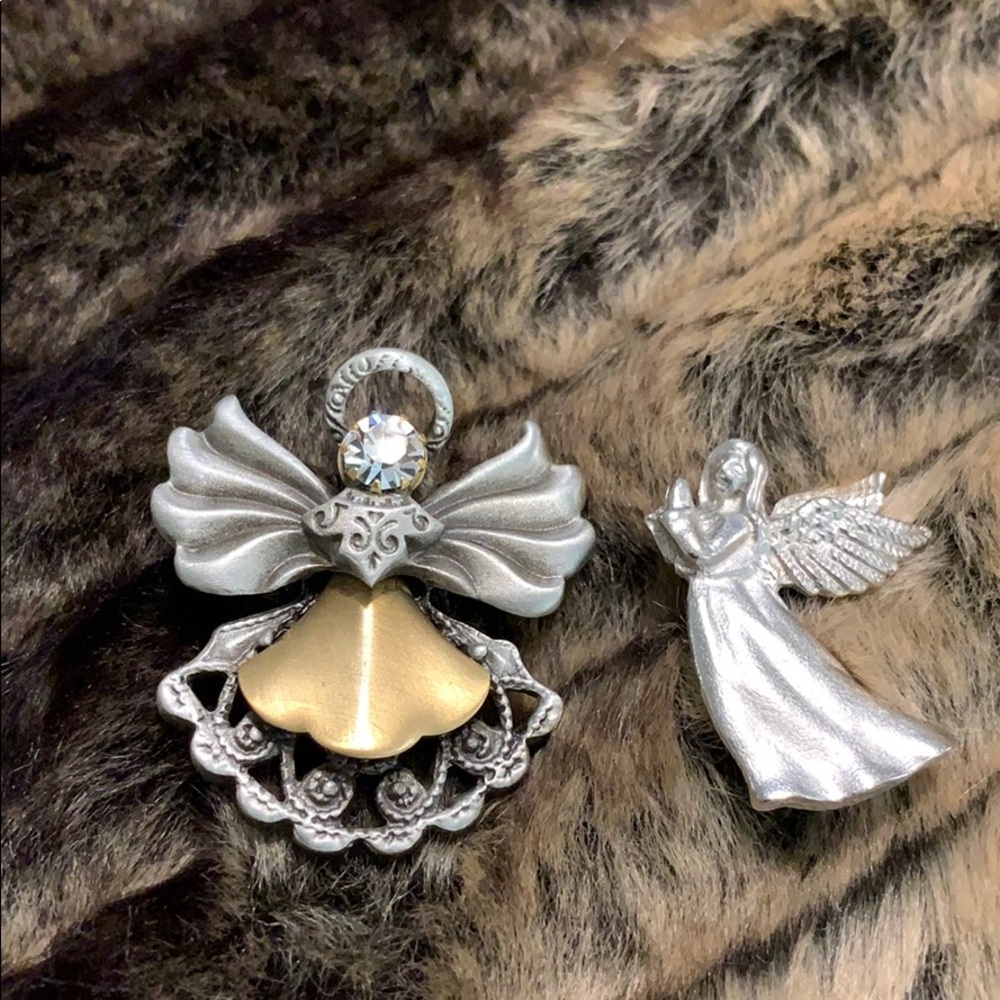 OLIT Angel pewter look w/ angel + one more  #A89